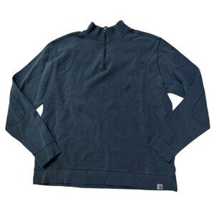Carhartt Men Gray Long Sleeve 1/4 Zip Pullover Relaxed Fit Size XL